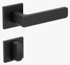 GRIFFWERK Rosettengrt. Minimal Modern WC Graphitschwarz,  8/8mm, TD 38-50mm, Rosette eckig - More 3