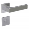 PRÜM Drückerset Quattra Inlay WC Edelstahl matt/Inlay CPL Staubgrau - More 3