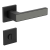 PRÜM Drückerset Quattra Inlay WC Graphitschwarz/Inlay CPL Staubgrau - More 3