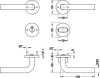 Rosettengarnitur PDH4101 J-Form Edelstahl matt WC 8/8 mm, Türdicke 37-52 mm, Drückerrosette 1-teilig - More 3
