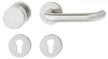 Rosetten-WSG PDH4102 U-Form Edelstahl matt PZ LI, 8 mm, Türdicke 37-52 mm, Drückerrosette 1-tlg. - More 3