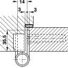 Objektband DHX 1160 Edelstahl matt Rolle Ø 20 mm, Länge 160 mm (VX) - More 3