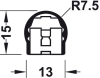 ATHMER Schutzprofil Bandseite 3-teilig BU-K+ Aluminium silberfarbig/Bandrolle Ø 15/16 mm - More 3