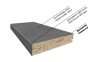 2190 OM Arbeitsplatte Schwarz RAL 9004 39mm 4.100x635mm Kaindl Profil AB/0 - More 3