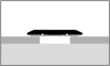 Küberit Übergangsschiene SK 25x2mm Typ 442 SK Alu-platinium 300cm # 2154428018 - More 3