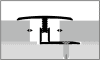 Küberit Mono-Clip Übergangsprofil 7-12mm Typ 558 Alu-edelstahl 300 cm # 0605580028 - More 3