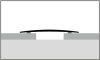 Küberit Übergangsschiene SK 60x3mm Typ 464 SK Alu-silber 270cm # 21564045 - More 3