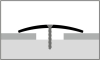 Küberit Übergangsschiene mittig gebohrt 30x1,2mm Typ 452 Messing poliert 270cm # 3 12 52 07 5 - More 3