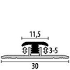 Küberit Verbindungsprofil, 2-Teilig Typ 179 U Alu eloxiert Silber 260cm # 2271790049 - More 4