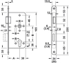 PZ-Einsteckschloss Dorn 65 mm 8/72 mm DIN LI Klasse 3, Stulp 20x235 mm rd. ni.-silber - More 4