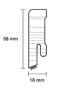 B28 Fußleiste 16x58 Kiefer kgz. kubisch - 2204113 2,40 m weiß lackiert-RAL 9016, Dichtband 3x7 - More 4